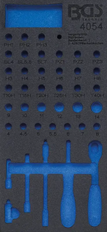 Direct Beschikbaar BGS 4054-1 Gereedschapmodule 1/3 leeg voor BGS 4054