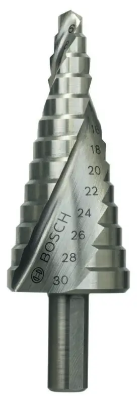 Aanbieding Bosch Blauw Accessoires 2608597520 Trappenboor HSS 6-30 mm 3-vlakkenschacht